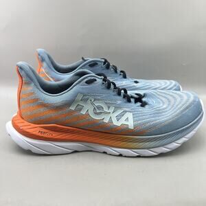 Hoka One One Mach 5 Running Shoes Men Size 12.5 Blue Orange Comfort Low Sneakers